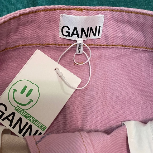 NWT Ganni Two-Tone Denim Skirt Size 40 - Picture 5 of 7